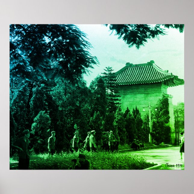 Póster Parque de mártires de Cantón antiguo China (Frente)