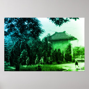 Póster Parque de mártires de Cantón Vintage China