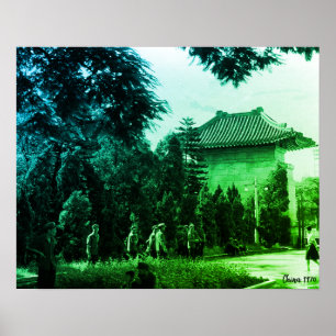 Póster Parque de mártires de Cantón Vintage China