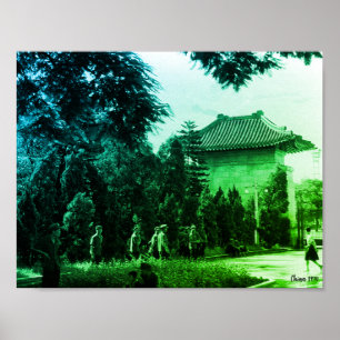 Póster Parque de mártires de Cantón Vintage China