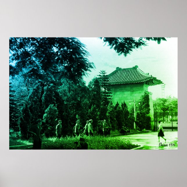 Póster Parque de mártires de Cantón Vintage China (Frente)