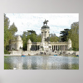 Póster Parque del Buen Retiro, Madrid, España
