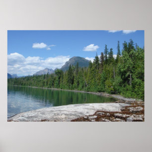 Póster Parque del glaciar de McDonald del lago