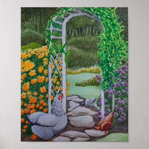 Póster Parque del pollo feliz