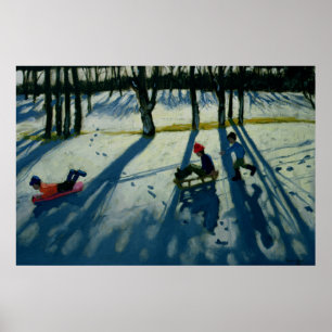 Póster Parque Derby de Sledging Allestree de los
