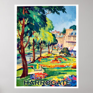 Póster Parque en la ciudad balneario de Harrogate, North 