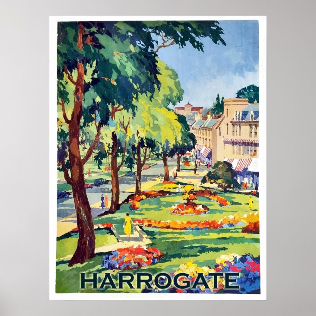 Póster Parque en la ciudad balneario de Harrogate, North  (Frente)