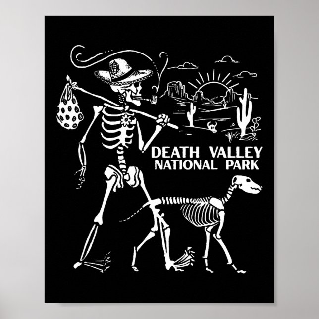 Póster Parque Esqueleto Senderismo Parque Nacional Valle  (Frente)