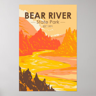 Póster Parque Estatal Bear River Wyoming Vintage