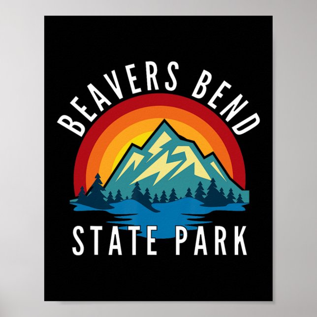 Póster Parque Estatal Beavers Bend Oklahoma  (Frente)