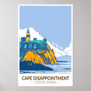Póster Parque Estatal Cabo Desesperanza Washington Vintag