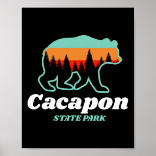 Póster Parque Estatal Capacon West Virginia Oso Verano