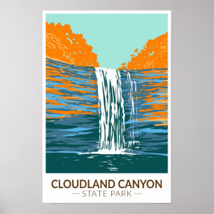 Póster Parque Estatal Cloudland Canyon Georgia Vintage 