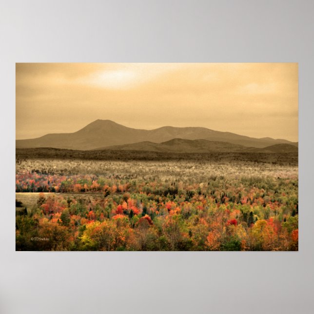 Póster Parque estatal de Katahdin Baxter Maine (Frente)