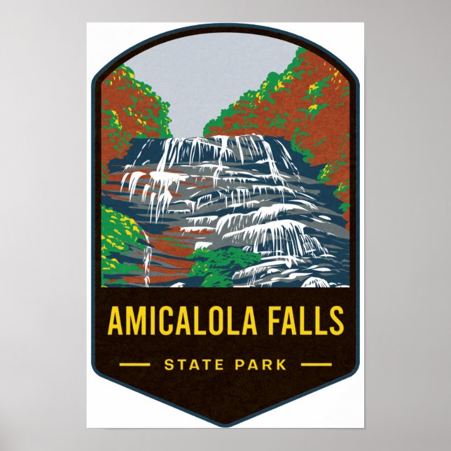 Póster Parque estatal de las Cataratas de Amicalola (Frente)