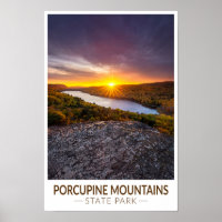 Parque estatal de las Montañas Porcupine Acuarela 