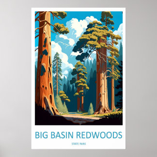 Póster Parque Estatal de las Secuoyas de Big Basin 1
