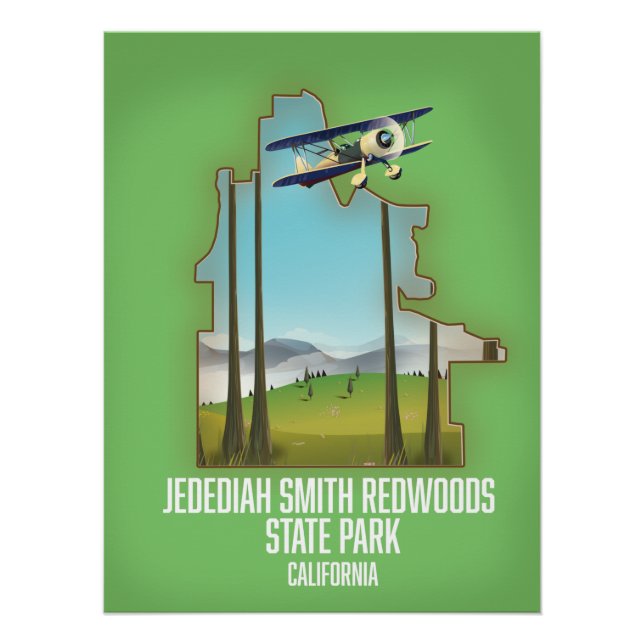 Póster Parque Estatal de Redwoods Jedediah Smith (Anverso)