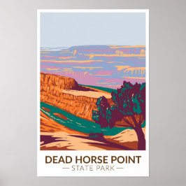 Póster Parque Estatal Dead Horse Point Utah Vintage