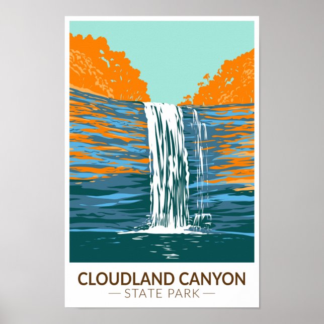 Póster Parque estatal del Cañón de Cloudland (Frente)