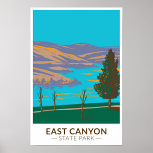 Póster Parque Estatal del Cañón Oriental Vintage Utah