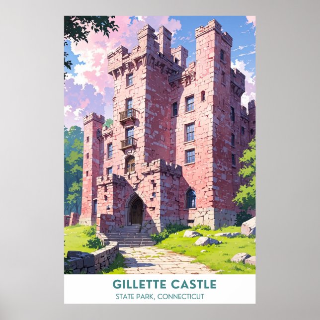 Póster Parque Estatal del Castillo de Gillette, Connectic (Frente)