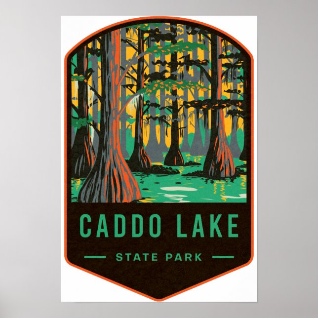 Póster Parque Estatal del Lago Caddo (Frente)