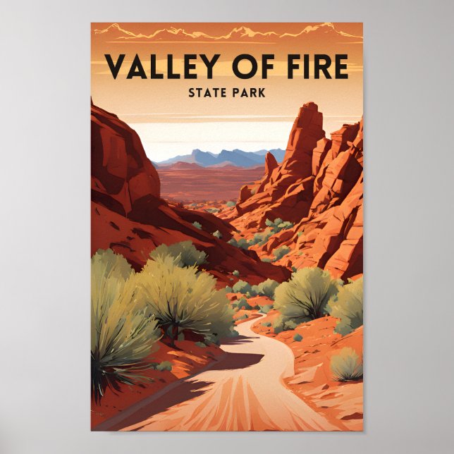 Póster Parque Estatal del Valle del Fuego (Frente)