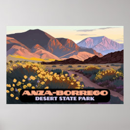Póster Parque estatal Desierto Anza Borrego California