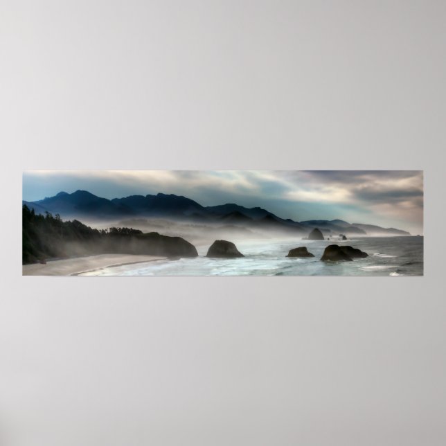 Póster Parque estatal Ecola en la costa de Oregón (Frente)