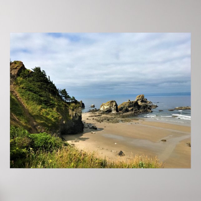 Póster Parque Estatal Ecola, Playa Cannon, Oregón (Frente)