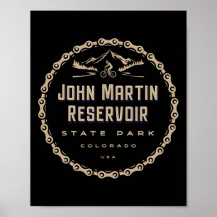 Póster Parque Estatal Embalse John Martin Bicicleta de Mo