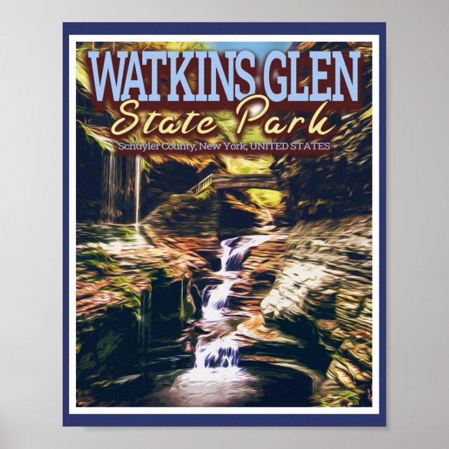 PÓSTER PARQUE ESTATAL GLEN WATKINS - ESTADOS UNIDOS EN NU (Frente)