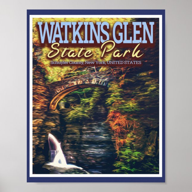 PÓSTER PARQUE ESTATAL GLEN WATKINS - ESTADOS UNIDOS EN NU (Frente)