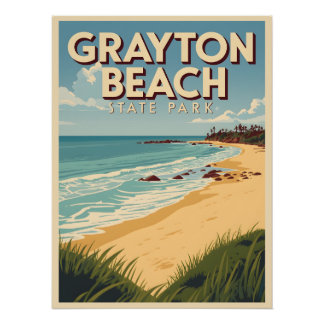 Póster Parque Estatal Grayton Beach - Florida 