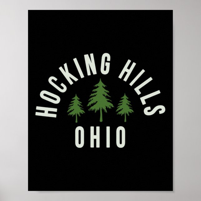 Póster Parque Estatal Hocking Hills Ohio Recuerdo Senderi (Frente)