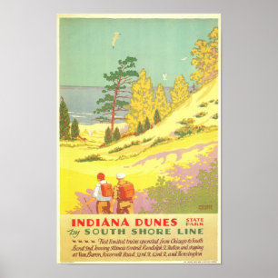 Póster Parque estatal Indiana Dunes