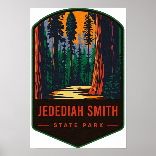 Póster Parque estatal Jedediah Smith (Frente)
