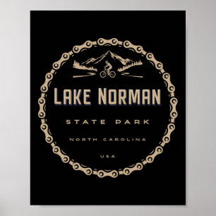 Póster Parque Estatal Lake Norman Carolina del Norte Cicl