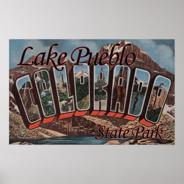 Póster Parque Estatal Lake Pueblo, Colorado (Frente)