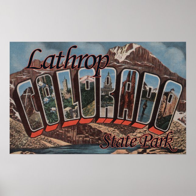 Póster Parque Estatal Lathrop, Colorado (Frente)