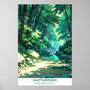 Póster Parque Estatal Matthiessen, Illinois