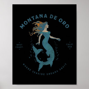 Póster Parque Estatal Montana De Oro Los Osos Retro Vinta