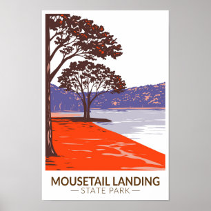 Póster Parque Estatal Mousetail Landing Tennessee Vintage