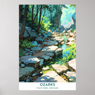 Póster Parque Estatal Ozarks, Misuri