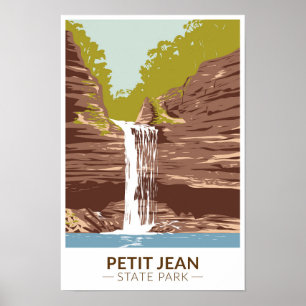 Póster Parque Estatal Petit Jean Arkansas Vintage