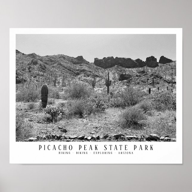Póster Parque Estatal Picacho Peak Keepsake Arizona (Frente)