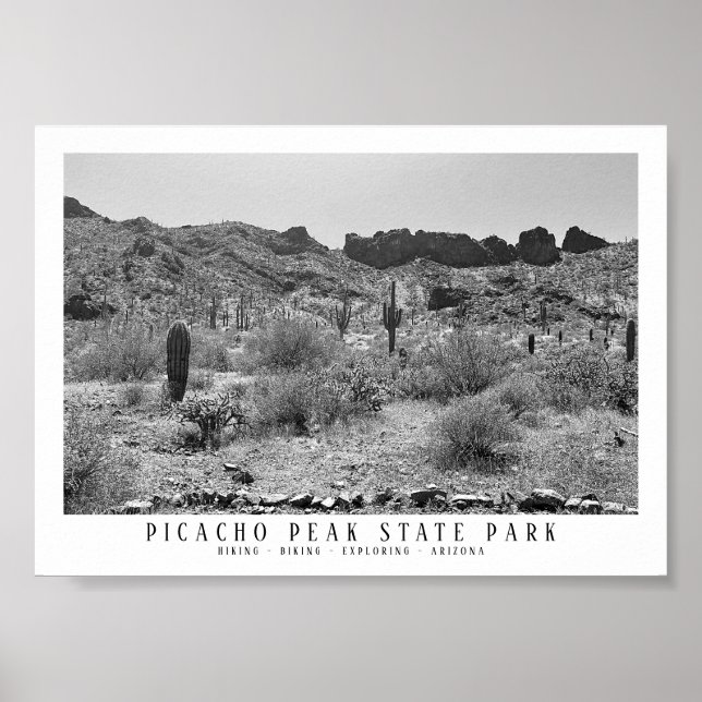 Póster Parque Estatal Picacho Peak Keepsake Arizona (Frente)