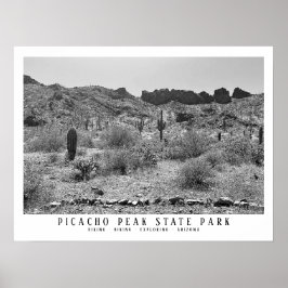 Póster Parque Estatal Picacho Pico del Desierto de Arizon