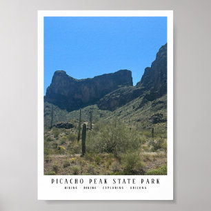 Póster Parque estatal pico Picacho del desierto de Arizon
